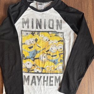 Universal Minion Mayhem Long Sleeve Tee - Black and White